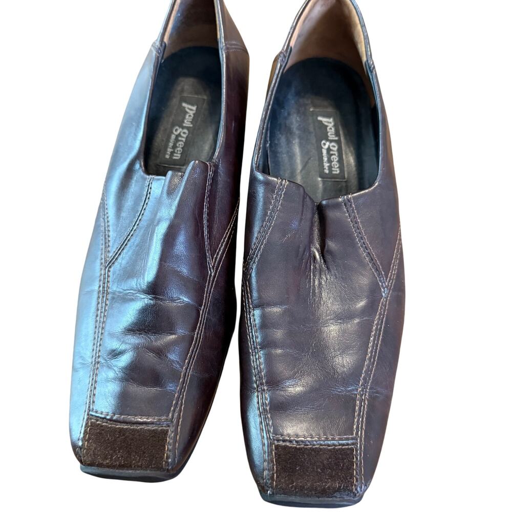 Paul Green Munchen Brown Leather Driving Loafer Shoes Quiet Luxury Preppy 7